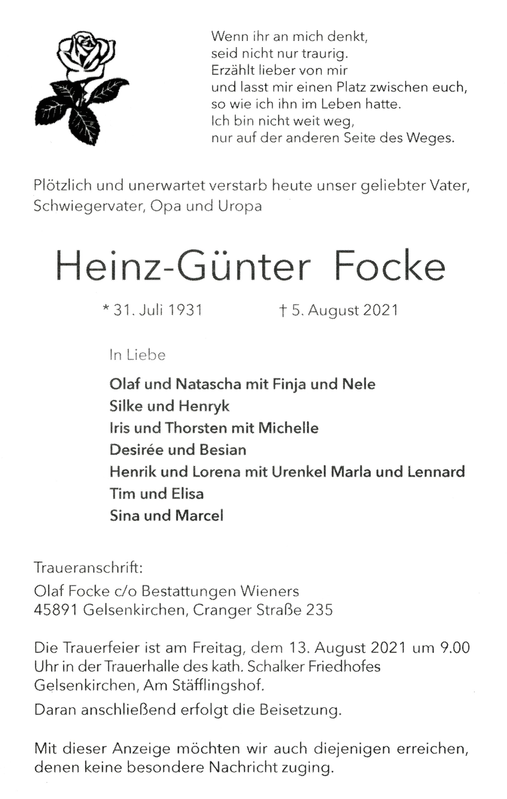 Heinz-Gnter Focke Zeitung