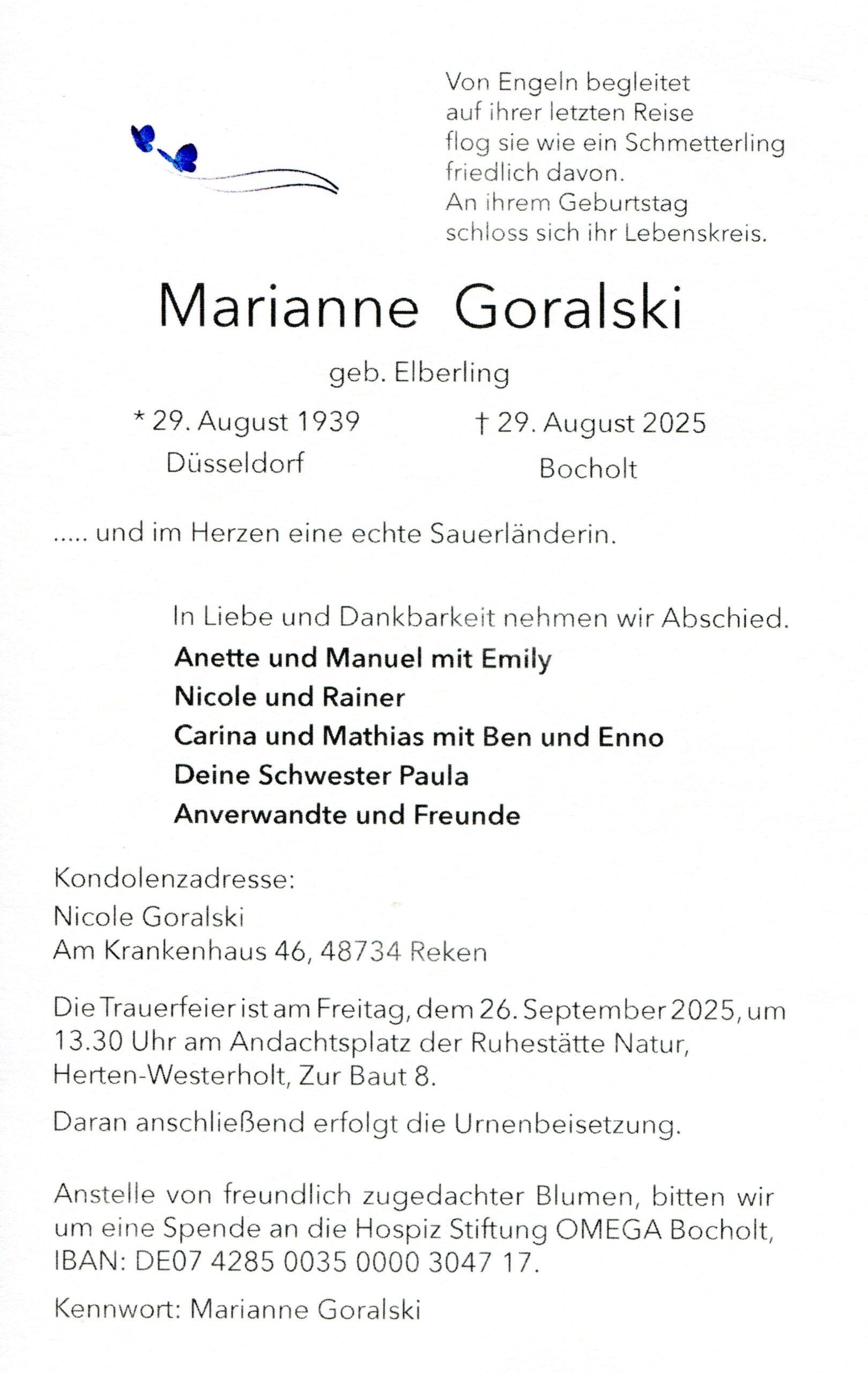 Goralski Anzeige